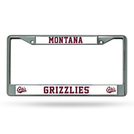 NCAA Montana Grizzlies Chrome License Plate Frame Fan Gear NCAA Montana Grizzlies