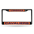 NCAA Virginia Cavaliers Laser Cut Black Chrome License Plate Frame Fan Gear NCAA Virginia Cavaliers