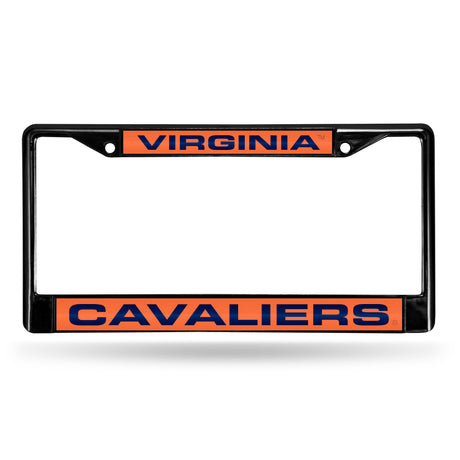 NCAA Virginia Cavaliers Laser Cut Black Chrome License Plate Frame Fan Gear NCAA Virginia Cavaliers