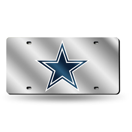 NFL Dallas Cowboys Laser Cut Silver License Plate Tag Fan Gear NFL Dallas Cowboys