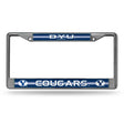 NCAA BYU Cougars Chrome Glitter License Plate Frame Fan Gear NCAA BYU Cougars