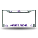NCAA TCU Horned Frogs Chrome License Plate Frame Fan Gear NCAA TCU Horned Frogs