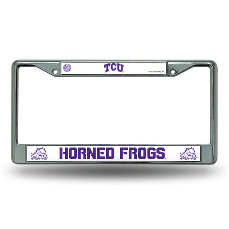 NCAA TCU Horned Frogs Chrome License Plate Frame Fan Gear NCAA TCU Horned Frogs