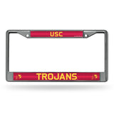 NCAA Southern California Trojans - USC Chrome Glitter License Plate Frame Fan Gear NCAA Southern California Trojans