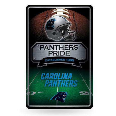 NFL Carolina Panthers Large Metal Sign Fan Gear NFL Carolina Panthers
