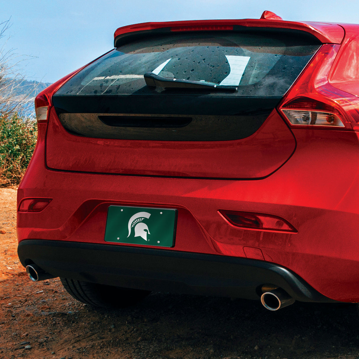 NCAA Michigan State Spartans Laser Cut Automobile Tag Fan Gear NCAA Michigan State Spartans