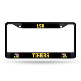 NCAA LSU Tigers Black Chrome License Plate Frame Fan Gear NCAA LSU Tigers