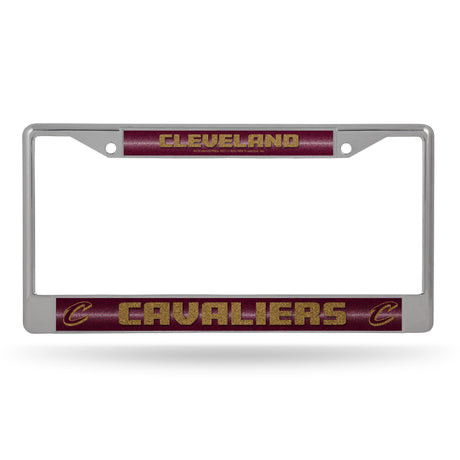 NBA Cleveland Cavaliers Chrome Glitter License Plate Frame Fan Gear NBA Cleveland Cavaliers