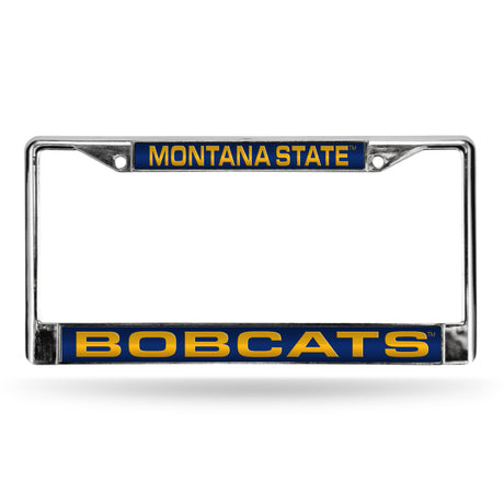 NCAA Montana State Bobcats Laser Cut Chrome License Plate Frame Fan Gear NCAA Montana State Bobcats