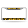 NCAA Missouri Tigers Laser Cut Chrome License Plate Frame Fan Gear NCAA Missouri Tigers