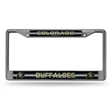 NCAA Colorado Buffaloes Chrome Glitter License Plate Frame Fan Gear NCAA Colorado Buffaloes