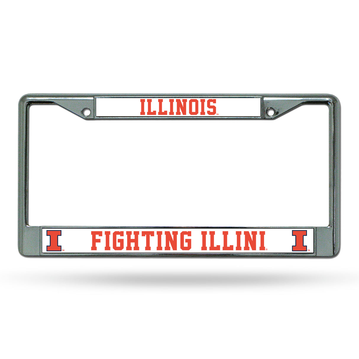 NCAA Illinois Fighting Illini Chrome License Plate Frame Fan Gear NCAA Illinois Fighting Illini