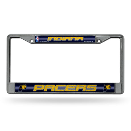 NBA Indiana Pacers Chrome Glitter License Plate Frame Fan Gear NBA Indiana Pacers