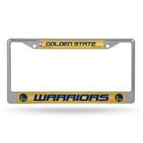 NBA Golden State Warriors Chrome Glitter License Plate Frame Fan Gear NBA Golden State Warriors