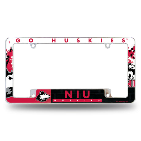 NCAA Northern Illinois Huskies All Over Chrome Frame Fan Gear NCAA Northern Illinois Huskies