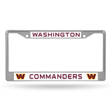 NFL Washington Commanders Chrome License Plate Frame Fan Gear NFL Washington Commanders