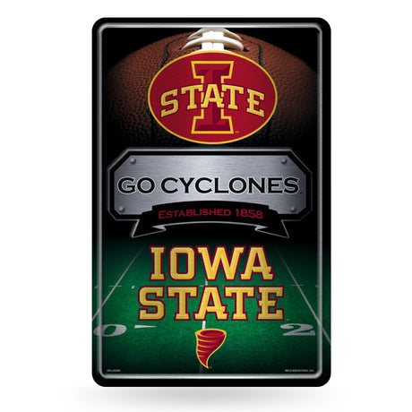 NCAA Iowa State Cyclones Large Metal Sign Fan Gear NCAA Iowa State Cyclones