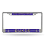 NCAA James Madison Dukes Chrome Glitter License Plate Frame Fan Gear NCAA James Madison Dukes