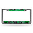 NCAA North Dakota Fighting Hawks Chrome Glitter License Plate Frame Fan Gear NCAA North Dakota Fighting Hawks