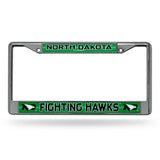 NCAA North Dakota Fighting Hawks Chrome Glitter License Plate Frame Fan Gear NCAA North Dakota Fighting Hawks
