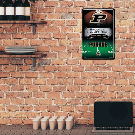 NCAA Purdue Boilermakers Large Metal Sign Fan Gear NCAA Purdue Boilermakers