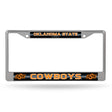 NCAA Oklahoma State Cowboys Chrome Glitter License Plate Frame Fan Gear NCAA Oklahoma State Cowboys