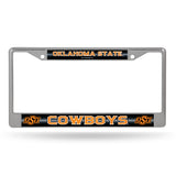 NCAA Oklahoma State Cowboys Chrome Glitter License Plate Frame Fan Gear NCAA Oklahoma State Cowboys