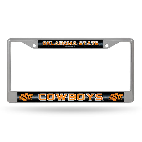 NCAA Oklahoma State Cowboys Chrome Glitter License Plate Frame Fan Gear NCAA Oklahoma State Cowboys