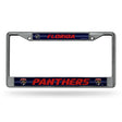 NHL Florida Panthers Chrome Glitter License Plate Frame Fan Gear NHL Florida Panthers