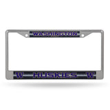 NCAA Washington Huskies License Frame Chrome Glitter Fan Gear NCAA Washington Huskies