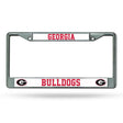 NCAA Georgia Bulldogs License Frame Chrome Fan Gear NCAA Georgia Bulldogs
