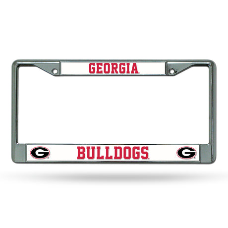 NCAA Georgia Bulldogs License Frame Chrome Fan Gear NCAA Georgia Bulldogs