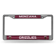 NCAA Montana Grizzlies License Frame Chrome Glitter Fan Gear NCAA Montana Grizzlies