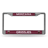 NCAA Montana Grizzlies License Frame Chrome Glitter Fan Gear NCAA Montana Grizzlies