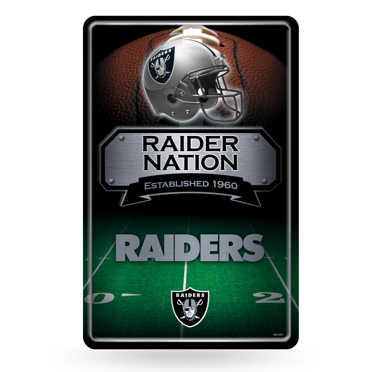 NFL Las Vegas Raiders Large Metal Sign Fan Gear NFL Las Vegas Raiders