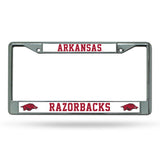 NCAA Arkansas Razorbacks License Frame Chrome Fan Gear NCAA Arkansas Razorbacks