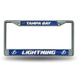 NHL Tampa Bay Lightning License Frame Chrome Glitter Fan Gear NHL Tampa Bay Lightning