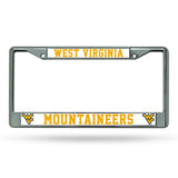 NCAA West Virginia Mountaineers License Frame Chrome Fan Gear NCAA West Virginia Mountaineers