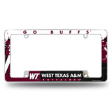NCAA West Texas A&m Buffalos All Over Chrome Frame Fan Gear NCAA West Texas A&m Buffalos