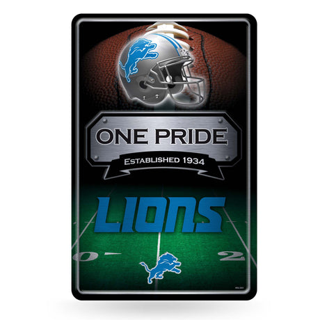 NFL Detroit Lions Large Metal Sign Fan Gear NFL Detroit Lions