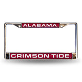 NCAA Alabama Crimson Tide Chrome Laser License Frame Fan Gear NCAA Alabama Crimson Tide