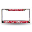 NCAA Rutgers Scarlet Knights Chrome Laser License Frame Fan Gear NCAA Rutgers Scarlet Knights