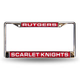NCAA Rutgers Scarlet Knights Chrome Laser License Frame Fan Gear NCAA Rutgers Scarlet Knights