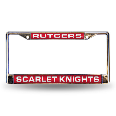 NCAA Rutgers Scarlet Knights Chrome Laser License Frame Fan Gear NCAA Rutgers Scarlet Knights