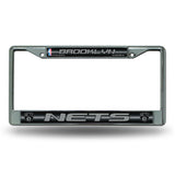 NBA Brooklyn Nets License Frame Chrome Glitter Fan Gear NBA Brooklyn Nets
