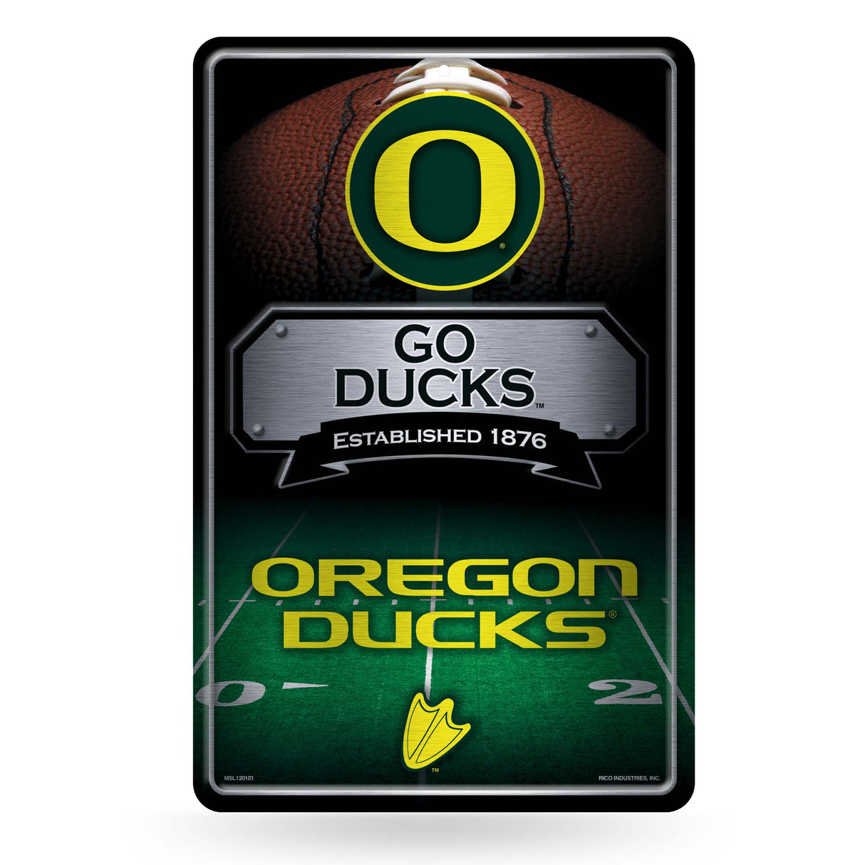 NCAA Oregon Ducks Large Metal Sign Fan Gear NCAA Oregon Ducks
