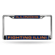 NCAA Illinois Fighting Illini Chrome Laser License Frame Fan Gear NCAA Illinois Fighting Illini