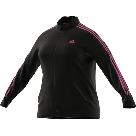 adidas Women's Tricot Slim 3-Stripes Track Jacket Plus Size adidas