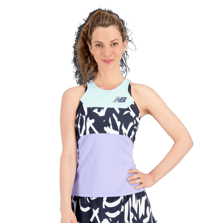 New Balance Women's Printed Tournament Racerfront Tank New Balance