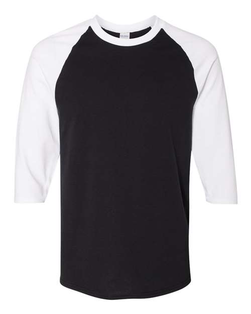Gildan Men's Heavy Cotton 3/4-Sleeve Raglan T-Shirt. 5700 Gildan